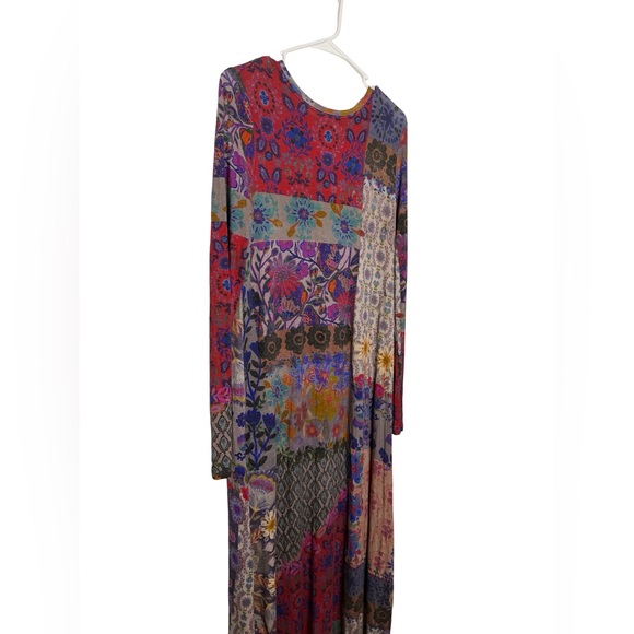 🌸 Natural Life Stevie ButterSoft Knit Maxi Dress Sz S Boho Patchwork 🌸 - Picture 3 of 5